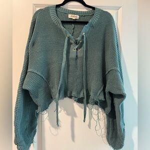 Listicle Cropped Sweater